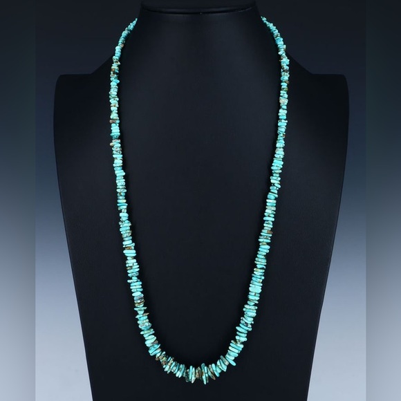 not sure Other - 💎 Native American Single Strand Carico Lake Turquoise Necklace 💎